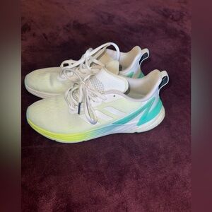 Adidas White and Teal Sneakers